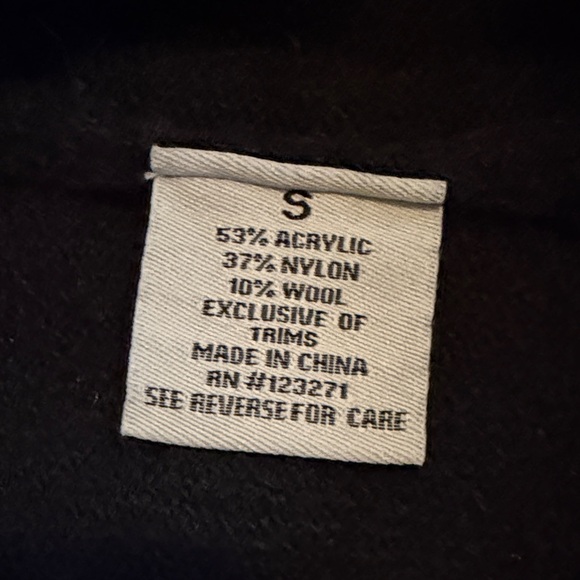 Faded Rose Adorable Black Cardigan w/ White Lace Collar & Flower Buttons NWT SM - Picture 9 of 10